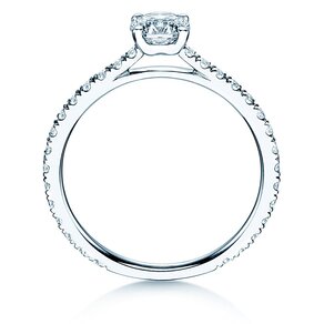 Engagement ring Pure Diamond in 14K white gold with diamonds 0.92ct G/SI