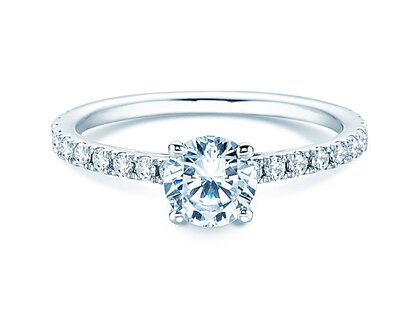 Engagement ring Pure Diamond in 18K white gold with diamonds 1.48ct G/SI