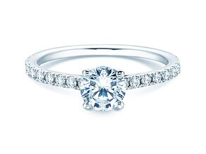 Engagement ring Pure Diamond in 18K white gold with diamonds 1.48ct G/SI