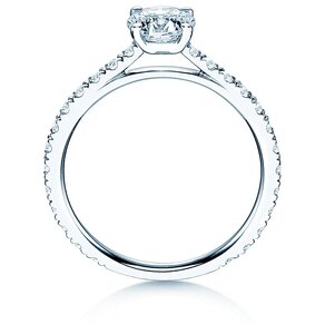 Engagement ring Pure Diamond in 18K white gold with diamonds 1.48ct G/SI