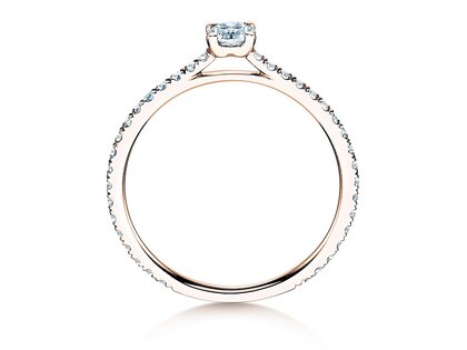 Engagement ring Pure Diamond in 9K rosé gold with diamonds 0.54ct G/SI