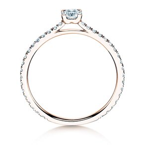 Engagement ring Pure Diamond in 9K rosé gold with diamonds 0.54ct G/SI