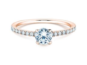 Engagement ring Pure Diamond in 18K rosé gold with diamonds 0.92ct G/SI