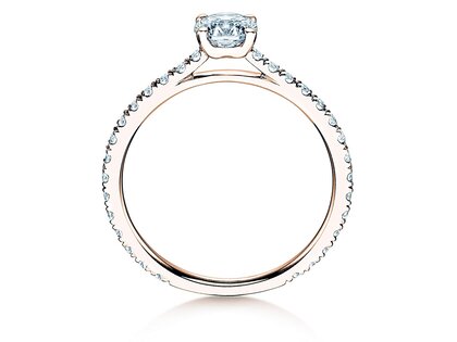 Engagement ring Pure Diamond in 18K rosé gold with diamonds 0.92ct G/SI