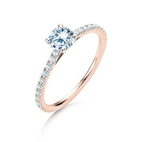 Engagement ring Pure Diamond in 18K rosé gold with diamonds 0.92ct G/SI
