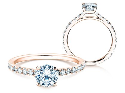Engagement ring Pure Diamond in rose gold