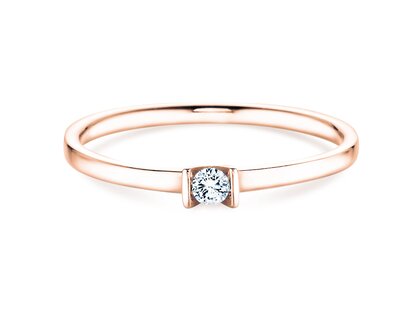 Engagement ring Love in rose gold