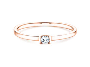 Engagement ring Love in rose gold