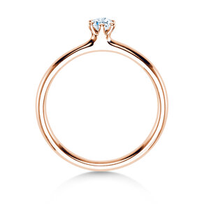 Engagement ring Classic 6 in 14K rosé gold with lab-grown diamond 0.15ct E/VS