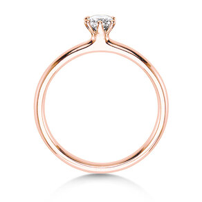 Engagement ring Classic 6 in 14K rosé gold with diamond 0.20ct G/IF