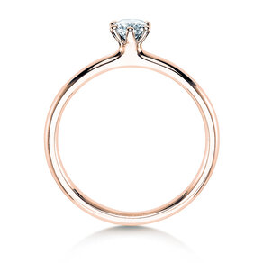 Engagement ring Classic 6 in 14K rosé gold with diamond 0.20ct G/IF