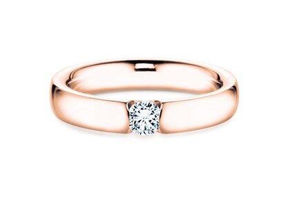 Engagement ring Destiny in 18K rosé gold with diamond 0.10ct G/SI