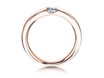 Engagement ring Destiny in 18K rosé gold with diamond 0.10ct G/SI