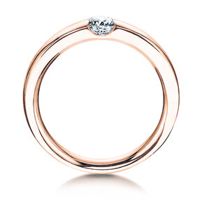 Engagement ring Destiny in 18K rosé gold with diamond 0.10ct G/SI