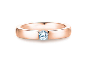 Engagement ring Infinity in 18K rosé gold with diamond 0.30ct H/SI
