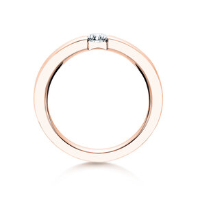 Engagement ring Infinity in 9K rosé gold with diamond 0.25ct H/SI