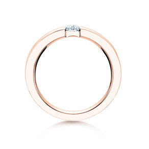 Engagement ring Infinity in 18K rosé gold with diamond 0.30ct H/SI