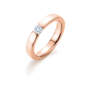 Engagement ring Infinity in 18K rosé gold with diamond 0.30ct H/SI