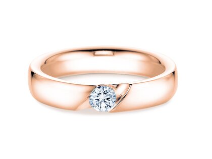 Engagement ring Italic in rose gold