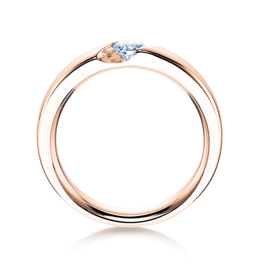 Engagement ring Italic in 18K rosé gold with lab-grown diamond 0.50ct