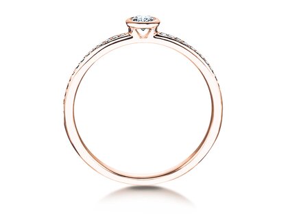 Engagement ring Eternal Pavé in 14K rosé gold with diamonds 0.25ct G/SI