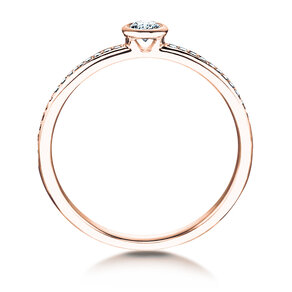 Engagement ring Eternal Pavé in 14K rosé gold with diamonds 0.25ct G/SI