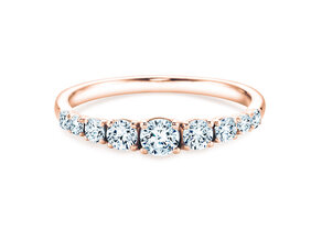 Engagement ring 9 Diamonds in rose gold