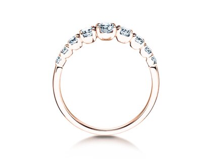 Engagement ring 9 Diamonds in rose gold