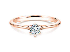 Engagement ring Heaven 6 in 18K rosé gold with lab-grown diamond 0.25ct E/VS