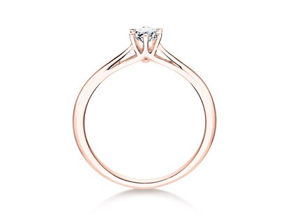 Engagement ring Heaven 6 in 18K rosé gold with lab-grown diamond 0.25ct E/VS