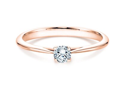Engagement ring Delight in 18K rosé gold with diamond 0.30ct H/SI