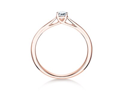 Engagement ring Delight in 18K rosé gold with diamond 0.30ct H/SI