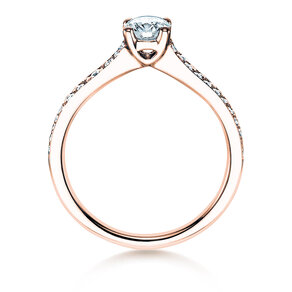 Engagement ring Claire in 18K rosé gold with diamonds 0.70ct G/SI