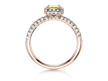 Engagement ring Sophie in 18K rosé gold with diamonds 1.02ct