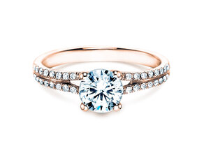 Engagement ring Dynasty in 18K rosé gold with diamonds 1.27ct G/SI
