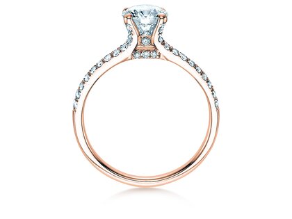 Engagement ring Dynasty in 18K rosé gold with diamonds 1.27ct G/SI