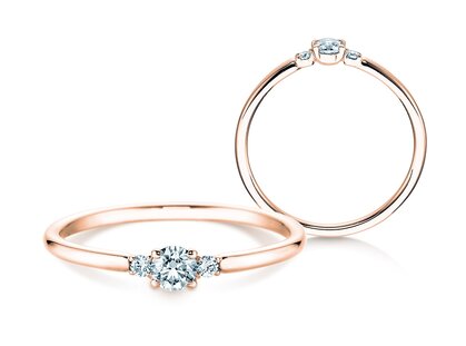 Engagement ring  in 9K rosé gold