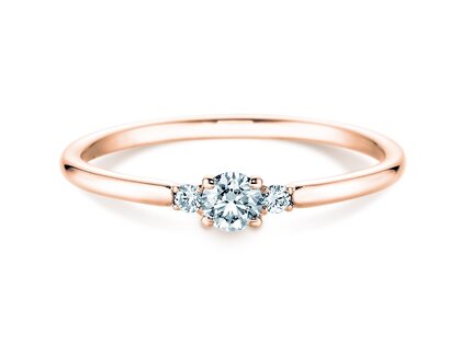 Engagement ring Vivid Petite Diamond in rose gold
