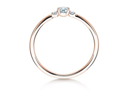 Engagement ring Vivid Petite Diamond in rose gold