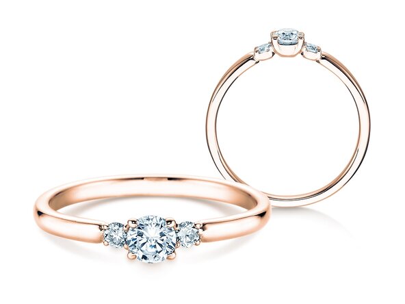 Engagement ring Vivid Petite Diamond in rose gold