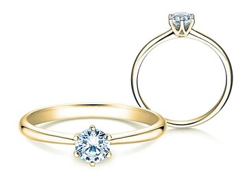 Engagement ring Spirit in 9K white gold with diamond 0.50ct H/SI