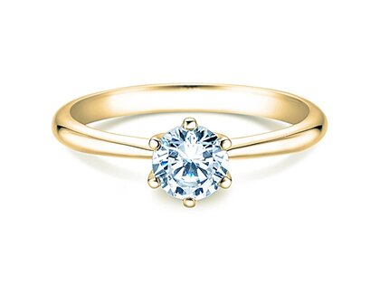Engagement ring Spirit in 9K yellow gold with lab-grown diamond 1.00ct E/VS