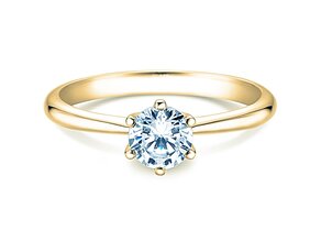 Engagement ring Spirit in 9K yellow gold with lab-grown diamond 1.00ct E/VS