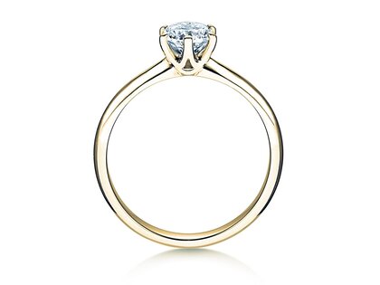 Engagement ring Spirit in 9K yellow gold with lab-grown diamond 1.00ct E/VS