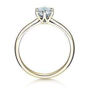 Engagement ring Spirit in 9K yellow gold with lab-grown diamond 1.00ct E/VS