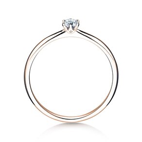 Engagement ring Spirit in 9K rosé gold with diamond 0.15ct H/SI