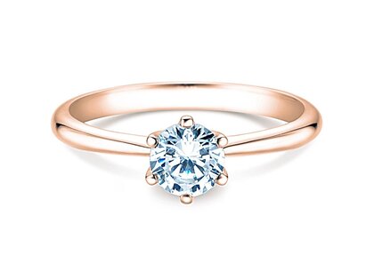Engagement ring Spirit in 14K rosé gold with diamond 1.00ct H/SI