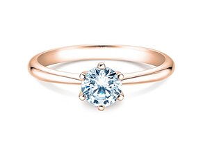 Engagement ring Spirit in 14K rosé gold with diamond 1.00ct H/SI