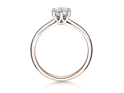 Engagement ring Spirit in 14K rosé gold with diamond 1.00ct H/SI