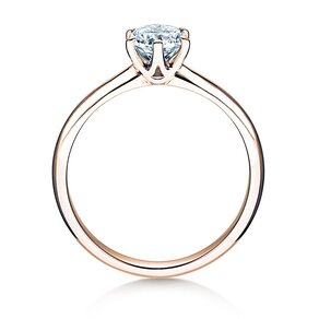 Engagement ring Spirit in 14K rosé gold with diamond 1.00ct H/SI